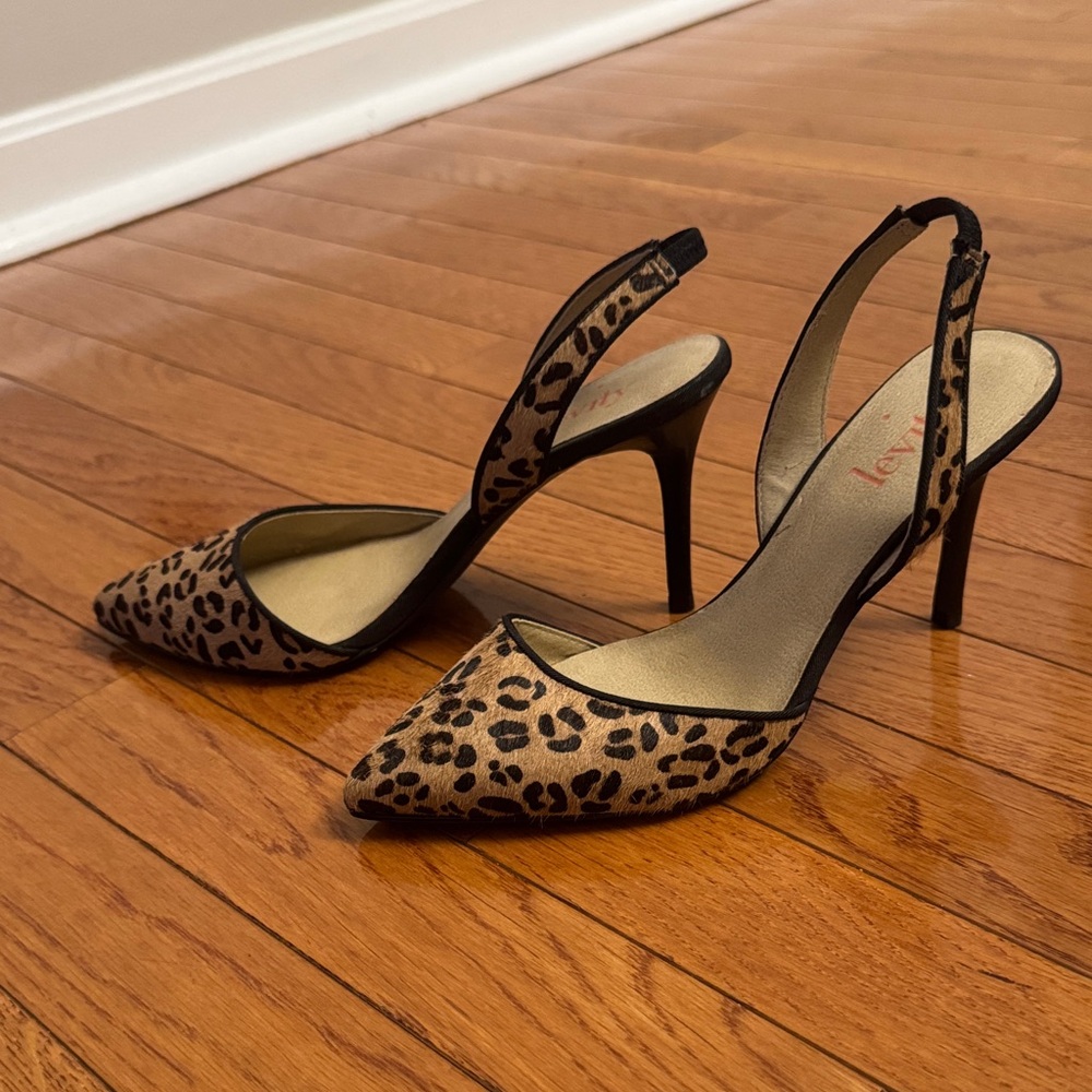 Levity Leopard Print Slingback Heels